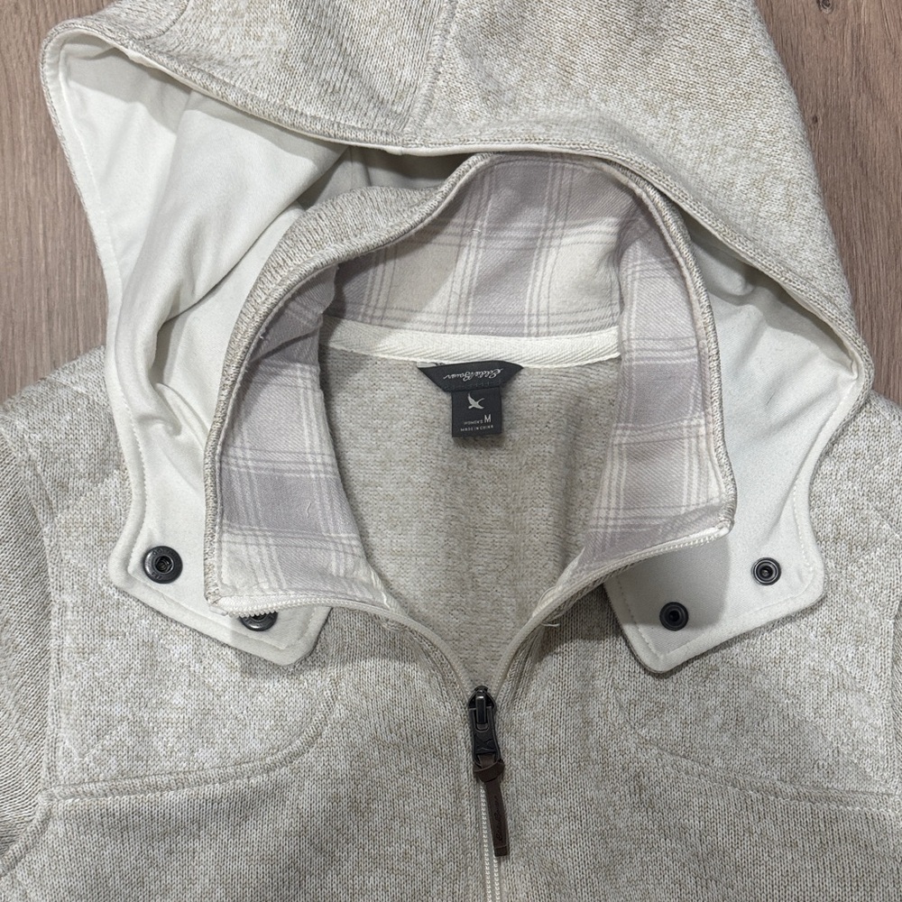 Eddie Bauer Light Grey/Beige Jacket Size Medium - Picture 2 of 8